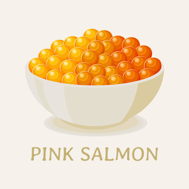 Caviar rouge de saumon rose
 - Vecteur, image