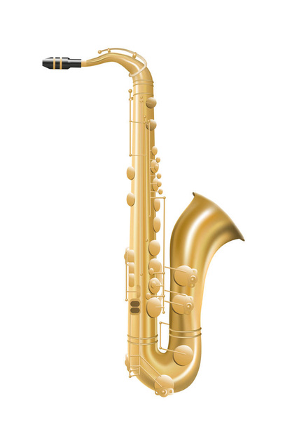 Saxofone. Instrumento musical de jazz
 - Vetor, Imagem