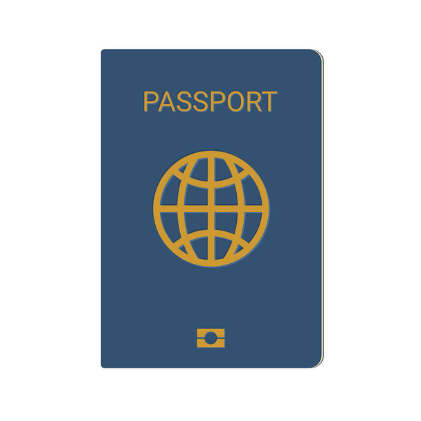 Ilustração vetorial de passaporte isolado sobre fundo branco
. - Vetor, Imagem