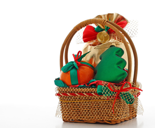 Basket xmas gift - Fotoğraf, Görsel