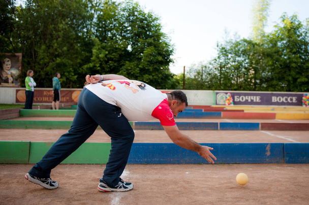 MOSCOW-JUNE 28-29, 2017. Russian tournament Sozidanie of Bocce r - Photo, image