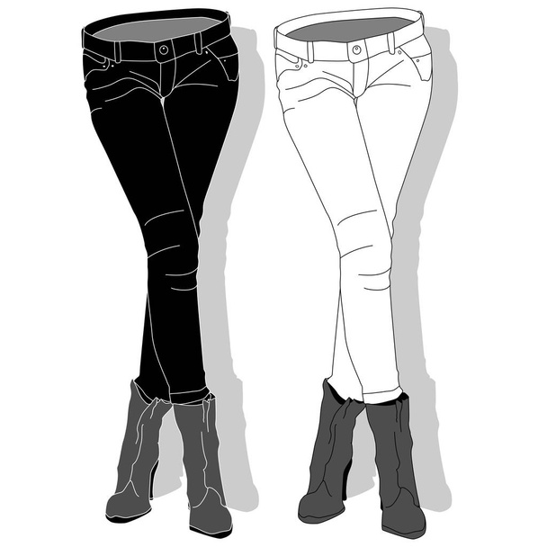 Женские джинсы. Иллюстрация
. - Фото, изображение
