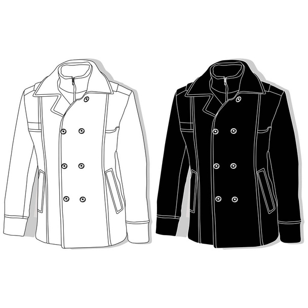 Male coat set. illustration. - Photo, Image