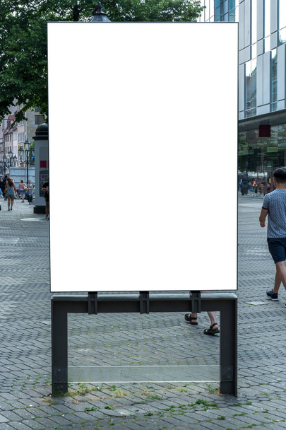 Blank ad space sign isolated in the street - Photo, Image