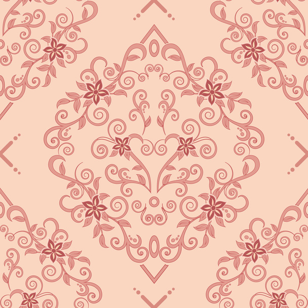 Seamless damask pattern - Vector, Imagen