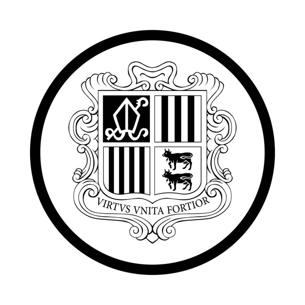 Symbol of Andorra icon - vector iconic design - Vetor, Imagem