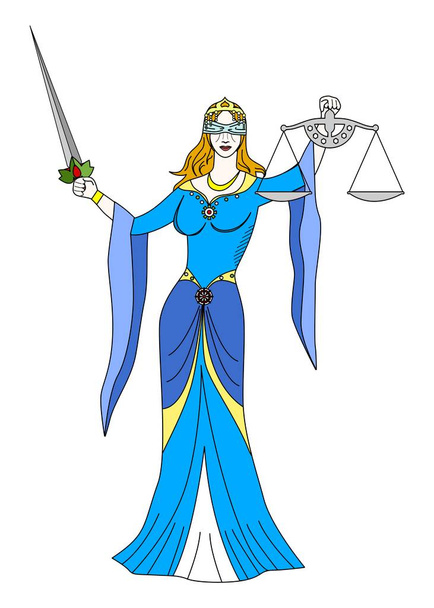 the justice woman - Vector, afbeelding