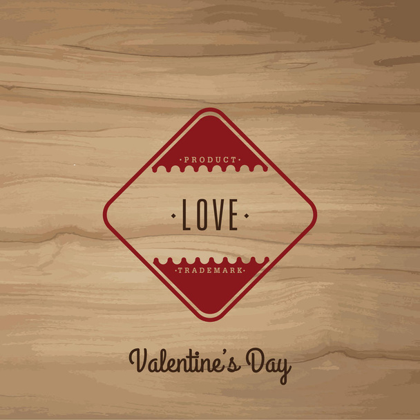 Aftelkalender voor Valentijnsdag/Vector instellen vintage etiketten - Vector, afbeelding