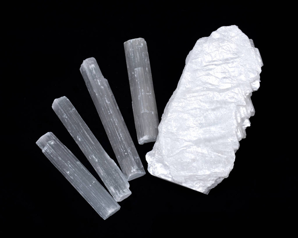 White mexican fish tail selenite with natural selenite rods - Photo, Image