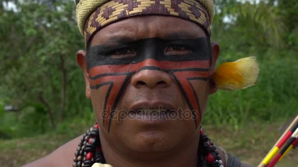 Native Brazilian Indian Man - Footage, Video