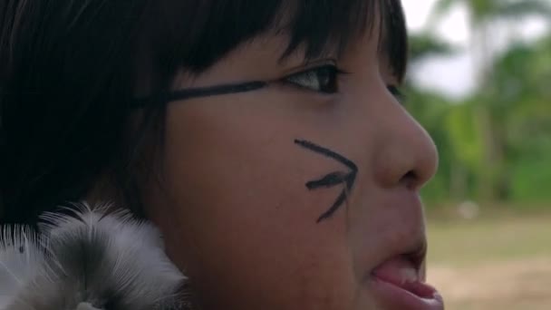 Крупный план индейских детей Бразилии
 - Кадры, видео