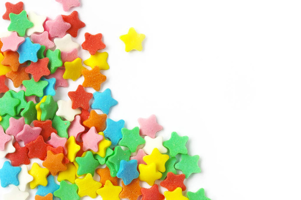 sugar sprinkling star shaped, multicolored - Fotó, kép