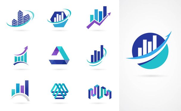 Marketing, finance, sales and business logos  - Vector, Image