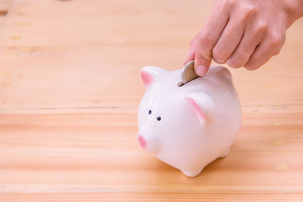 Piggy bank a container for saving money - Photo, Image