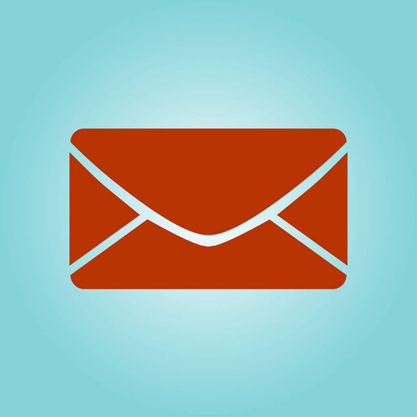 Flat mail icon. - Vector, Imagen