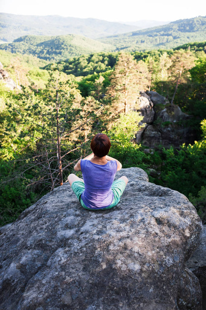 yoga on fresh air. - Foto, Imagem
