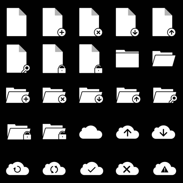 Dokument i Cloud Computing ikona - Wektor, obraz