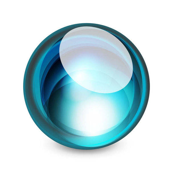 Esfera de vidrio, elemento abstracto futurista
 - Vector, imagen