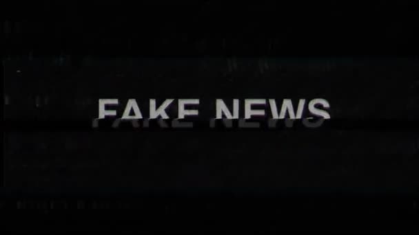 Fake News Title with Glitches - Footage, Video
