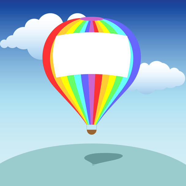kolorowy balon z miejscem na tekst - Wektor, obraz