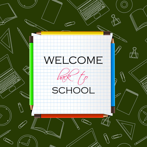 Welcome Back to School. - Vector, Image