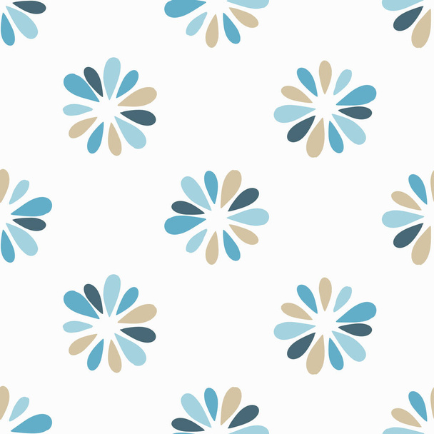 Seamless decorative floral background. Vector illustration. Retro motif. Textile rapport. - Vettoriali, immagini