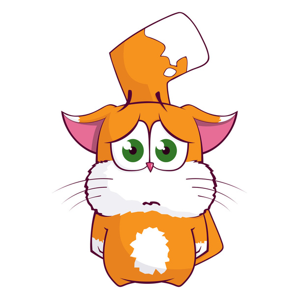 Cartoon cat character - Vektor, obrázek