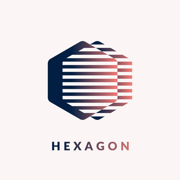 Moderno logotipo hexágono geométrico
. - Vetor, Imagem
