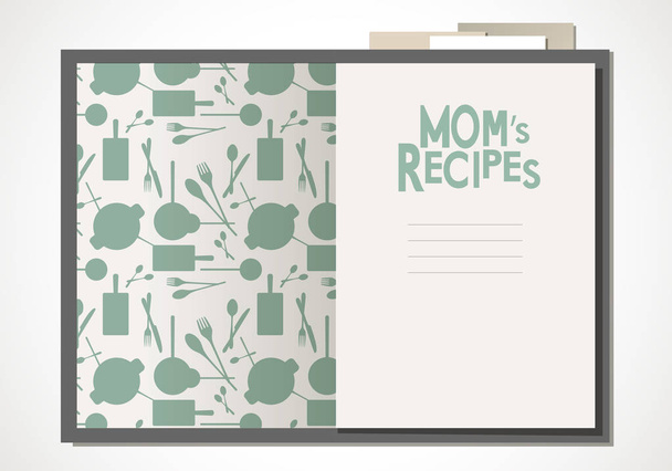 Libro di cucina con le ricette della mamma. Illustrazione vettoriale
 - Vettoriali, immagini