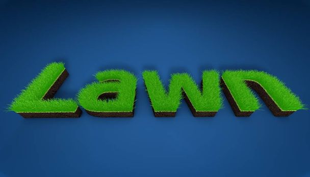 La scritta sward rendering 3D, prato erba
 - Foto, immagini