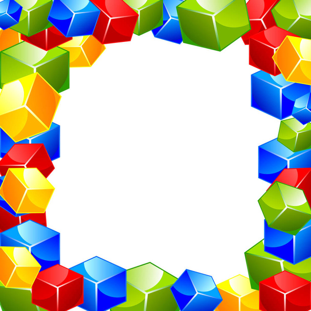 Vector illustration of cube background - Vector, Image