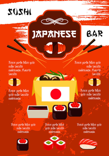 Cartaz vetorial para sushi bar ou restaurante japonês
 - Vetor, Imagem