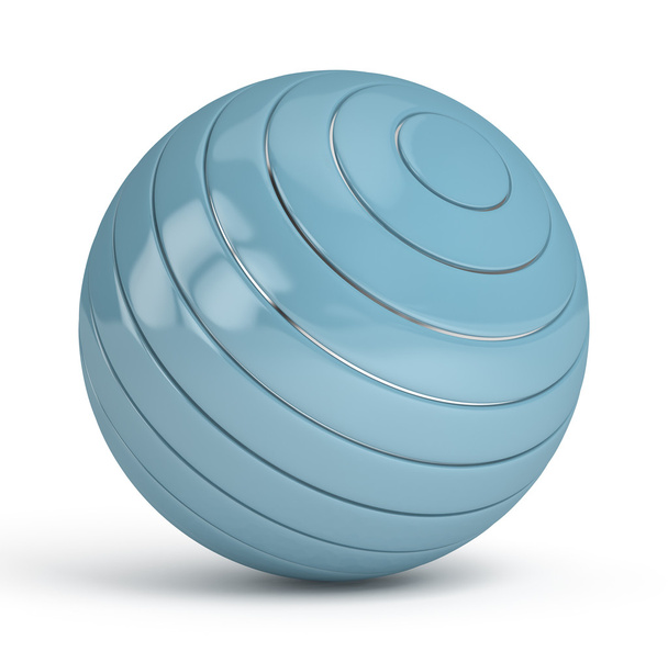 Blue Sphere on white background - Фото, изображение