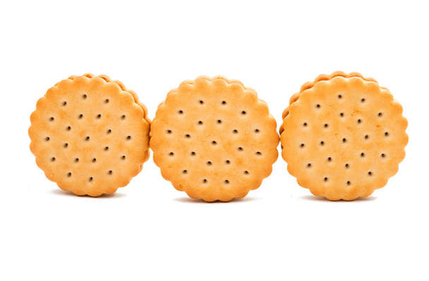 Biscuit round sandwich isolated  - Photo, Image