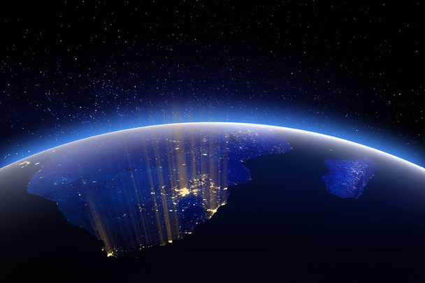 Мировой шар из космоса. Элементы этого изображения предоставлены НАСА
 - Фото, изображение