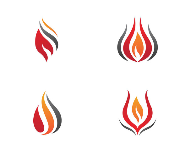 ateş alev logosu şablonu - Vektör, Görsel