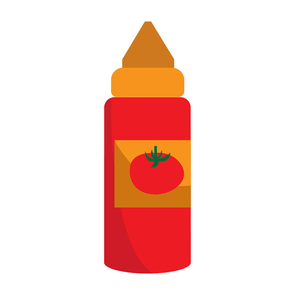 Tomato sauce flat color - Vector, Image