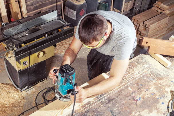 man work a milling machine  - Fotografie, Obrázek