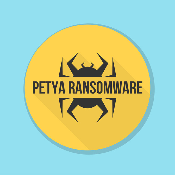 Petya Ransmoware veszély jele - Vektor, kép