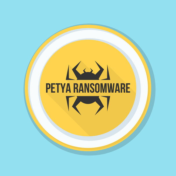 ペチャ Ransmoware の危険の記号 - ベクター画像