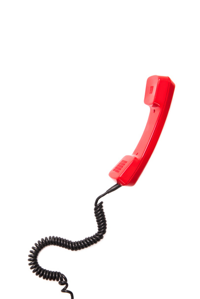 Teléfono rojo auricular
 - Foto, Imagen