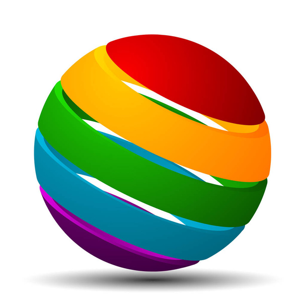 abstract spherical logo - Vektör, Görsel