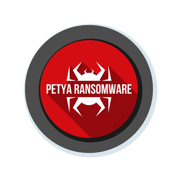 ペチャ Ransmoware の危険の記号 - ベクター画像