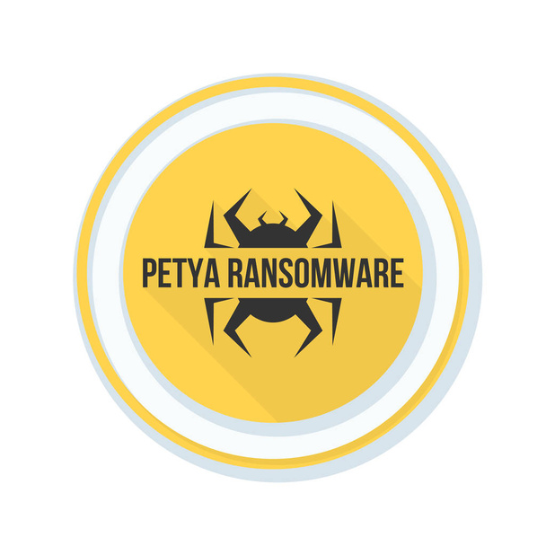 Petya Ransmoware tehlike işareti - Vektör, Görsel