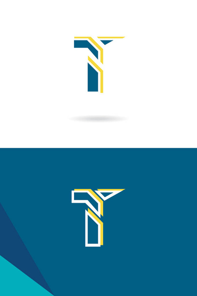 μεμονωμένο γράμμα T λογότυπα  - Διάνυσμα, εικόνα