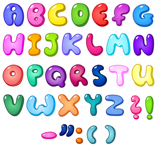 alfabeto burbuja 3d
 - Vector, imagen