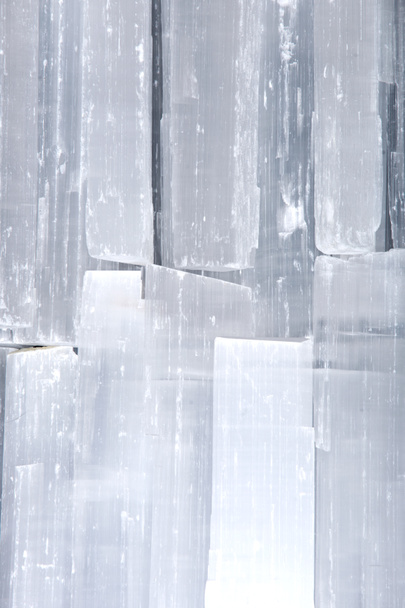 Canne di selenite transucent bianco neve naturale
 - Foto, immagini