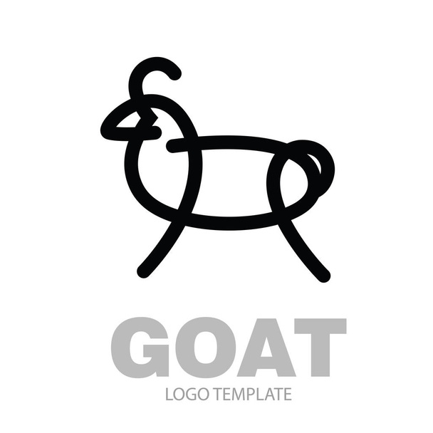Dessin linéaire stylisé chèvre ou nounou
 - Vecteur, image