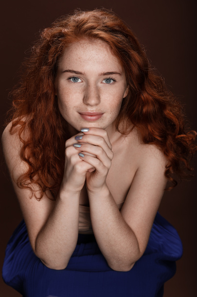 smiling redhead woman - Valokuva, kuva