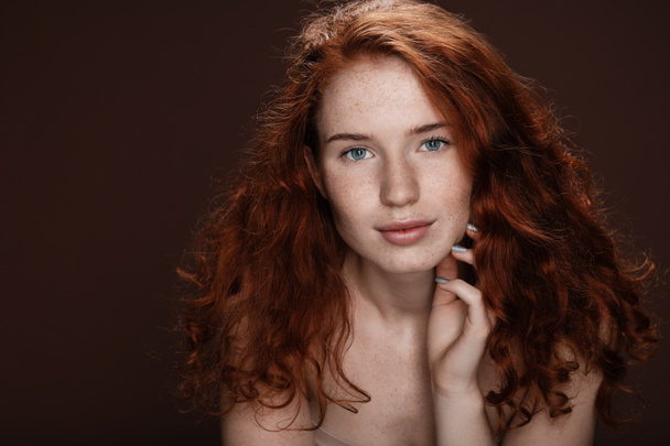 tender redhead woman - Zdjęcie, obraz